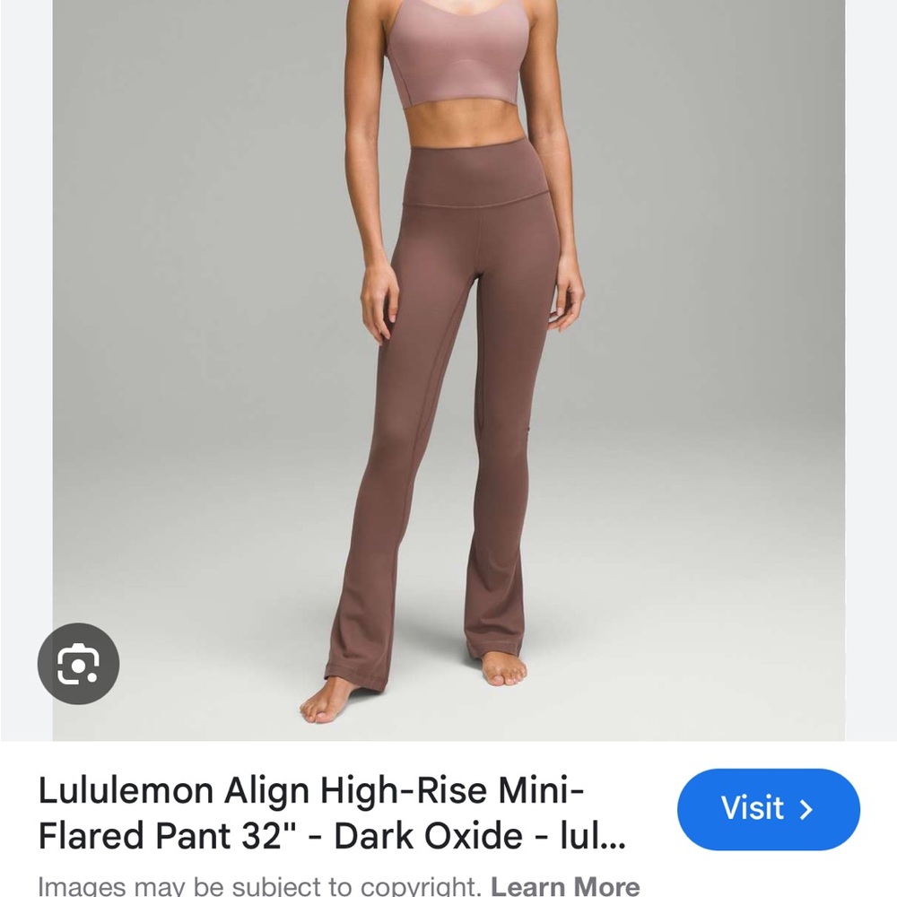 lululemon athletica Women's High-Rise align Mini-Flared Pants - dark oxide